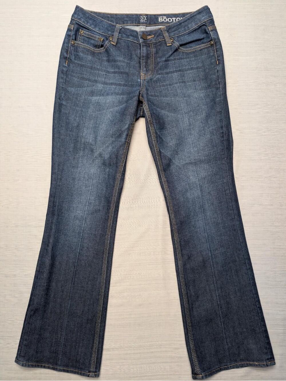 NY&C Low Rise Bootcut Curvy Dark Wash Jeans Size 8